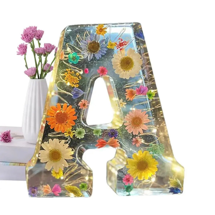 Handcrafted Flower Lamp with Dried Flowers