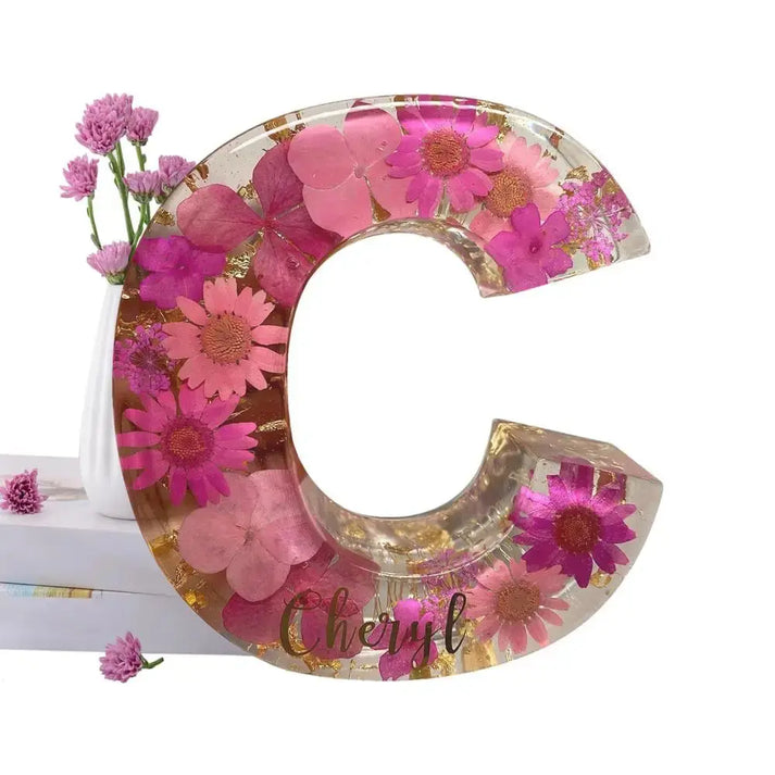 Handcrafted Flower Lamp with Dried Flowers