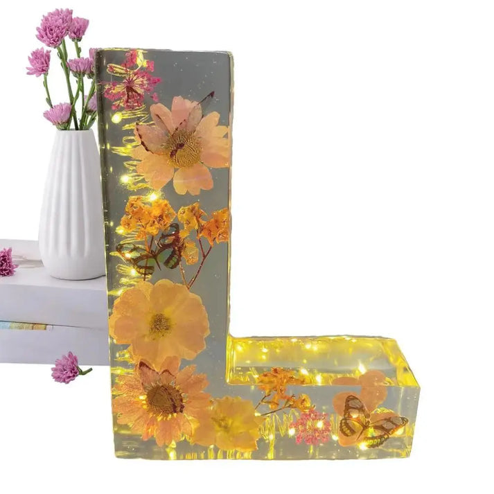 Handcrafted Flower Lamp with Dried Flowers
