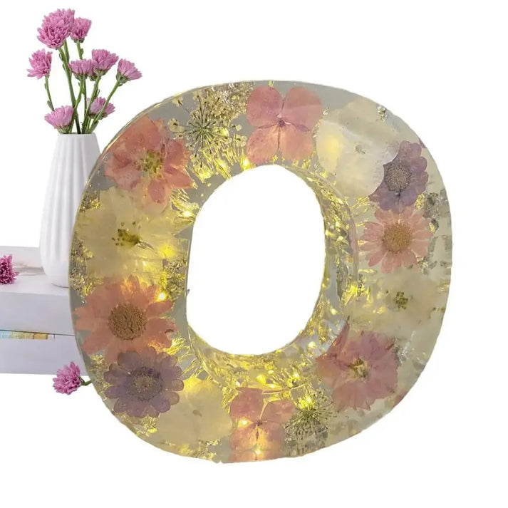 Handcrafted Flower Lamp with Dried Flowers