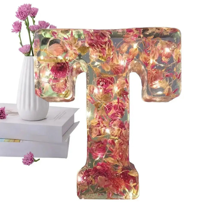 Handcrafted Flower Lamp with Dried Flowers