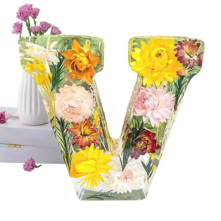 Handcrafted Flower Lamp with Dried Flowers