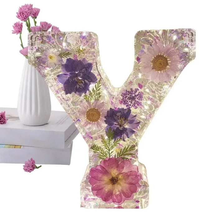 Handcrafted Flower Lamp with Dried Flowers